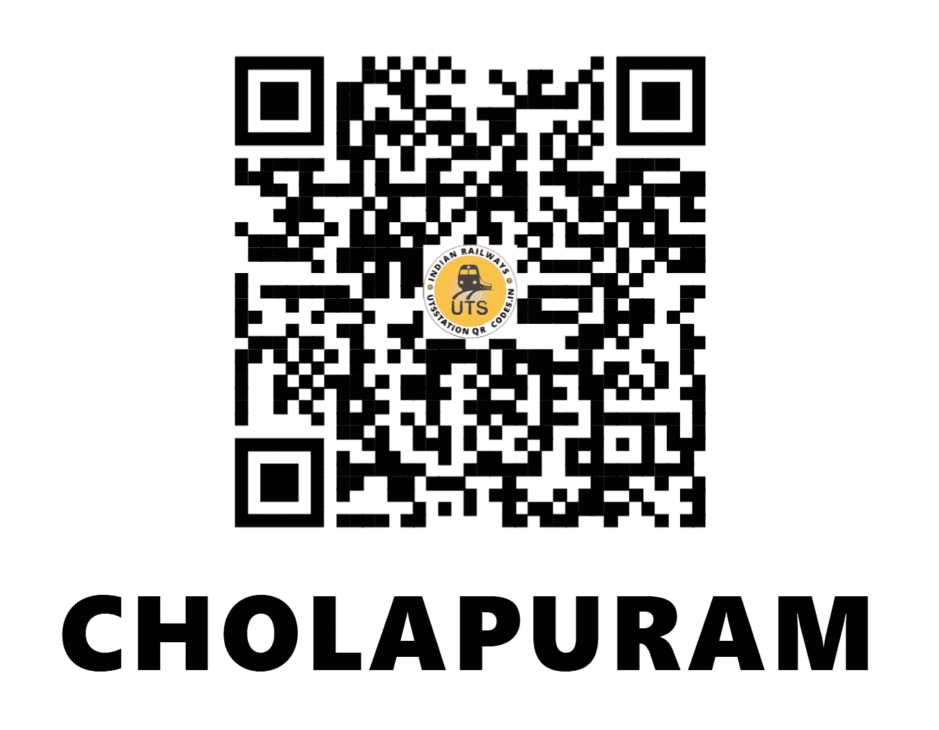 UTS QR Code for CHOLAPURAM - CPM - SR (TAMIL NADU)